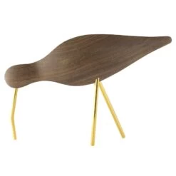 Normann Copenhagen Shorebird, Groß, Walnuss - Messing