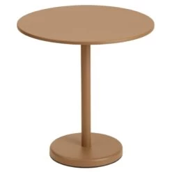 Muuto Linear Steel Cafétisch, Rund, 70 Cm, Burnt Orange