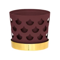 Klong Trio Blumentopf, Klein, Dunkelrot