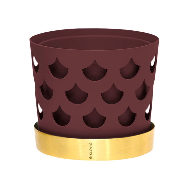 Klong Trio Blumentopf, Klein, Dunkelrot 3 Klong Trio Blumentopf, Klein, Dunkelrot