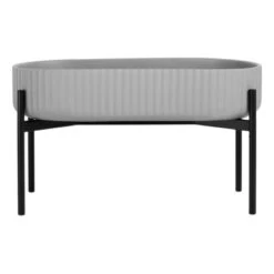 Klorofyll Pflanzgefäß Mit Ständer, Oval, Grau