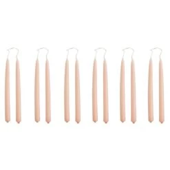 Hay Mini Conical Kerzen, 12 Stück, Hellrosa