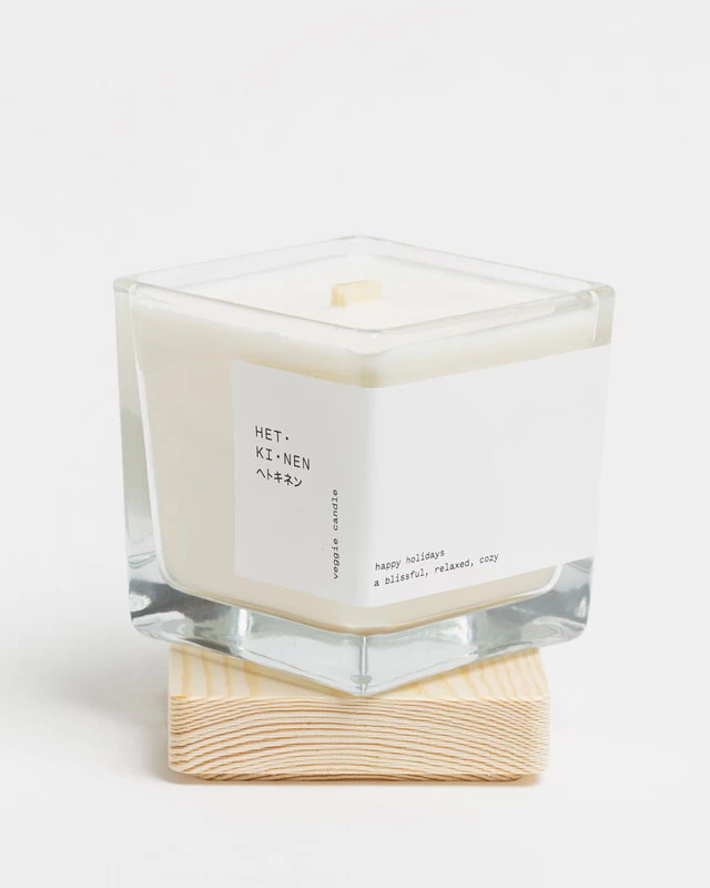 Veggie Wachskerze, Happy Holidays 5 Veggie Wachskerze, Happy Holidays – Bild 3