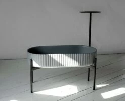 Klorofyll Pflanzgefäß Mit Ständer, Oval, Grau 13 Klorofyll Pflanzgefäß Mit Ständer, Oval, Grau -Allgemeiner Haushaltswarenladen KLM2BL 2BKLOVALCTGR 2BKLRTBL 1200 1