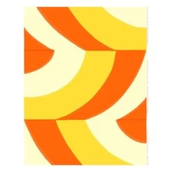 Marimekko Savanni Stoff, Gelb - Rot - Hellgelb