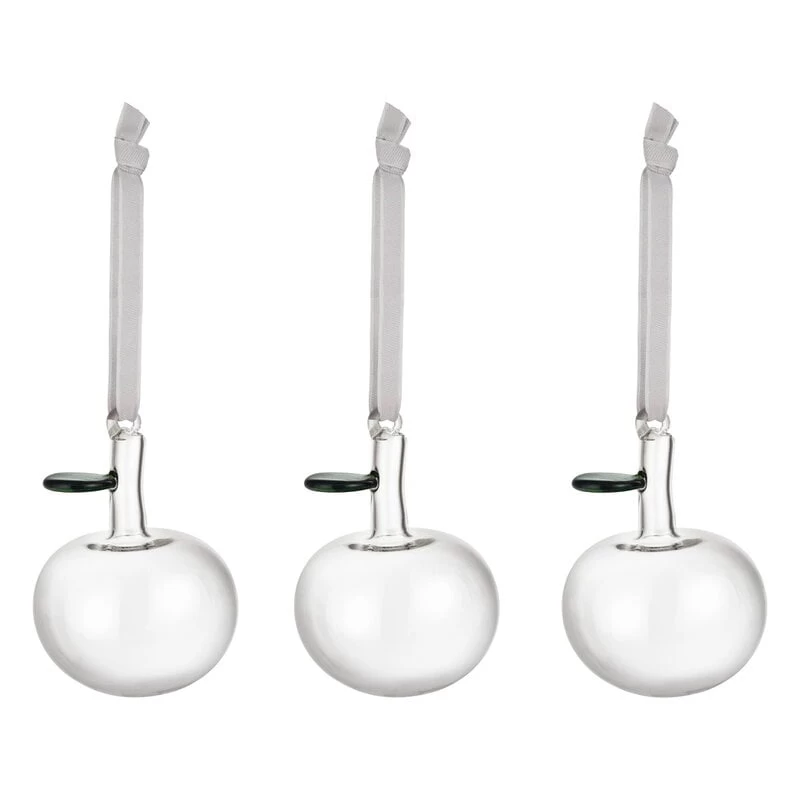 Iittala Glasapfel, 3 Stück, Transparent 3 Iittala Glasapfel, 3 Stück, Transparent