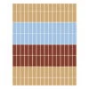 Marimekko Tiiliskivi Stoff, Beige - Hellblau - Rotbraun