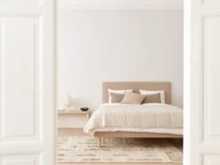 Base Skirt Bettschürze, Stoff Wooly, Sandbeige -Allgemeiner Haushaltswarenladen Unto Rautio Matri 4843 2 web 1