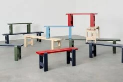 Hay Weekday Bank, 111 x 23 cm, Weinrot -Allgemeiner Haushaltswarenladen Weekday Bench family 1